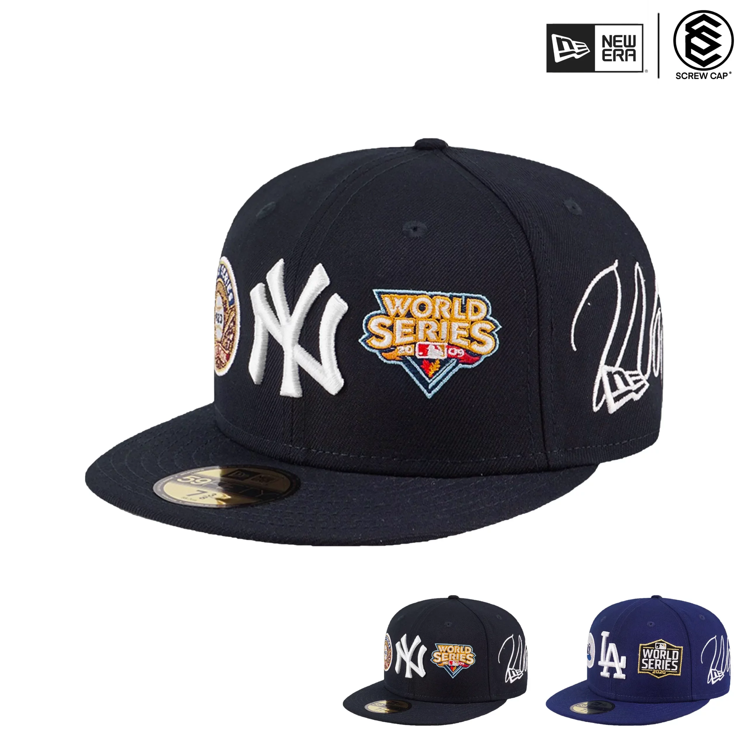NEW ERA 59FIFTY 5950 冠軍歷史 洋基 NY / 道奇 LA 棒球帽 全封帽 ⫷ScrewCap⫸ | SCREWCAP帽子專賣店